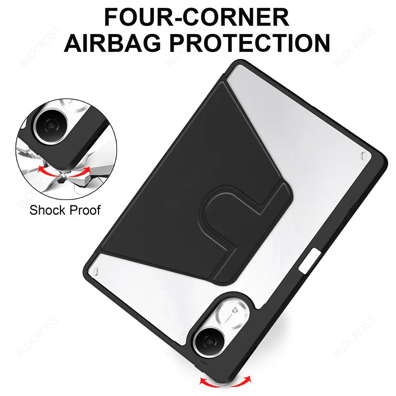 360° Rotating Protective Case with Auto Wake/Sleep Function