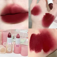 Pink Coco Matte Mist Lip Gloss Natural Not Easy to Fade Lasting Lip Glaze Waterproof Liquid Nude Lipstick Korean Makeup Cosmetic