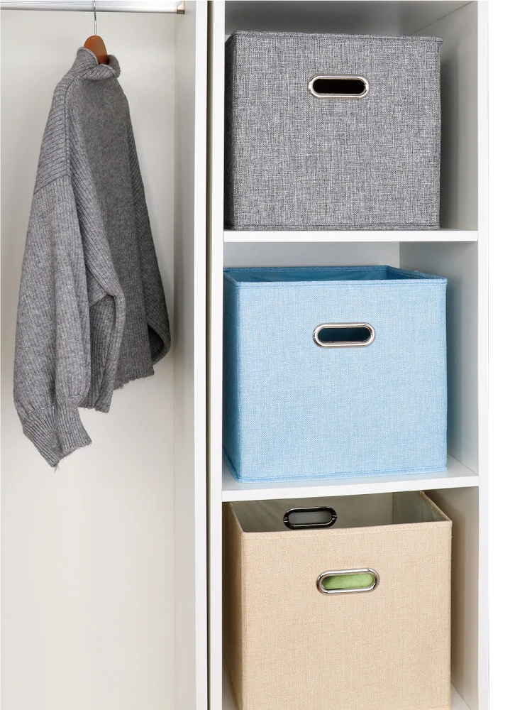 School Office Supply Storage Box Square id Organizer for Stationery Miscellaneous Items Document Sorting Basket