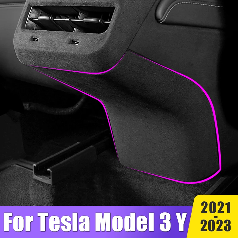 

ABS Car Rear Air Conditioning Vent Outlet Cover Anti Kick Trim Sticker For Tesla Model 3 Y 2017 2018 2019 2020 2021 2022 2023
