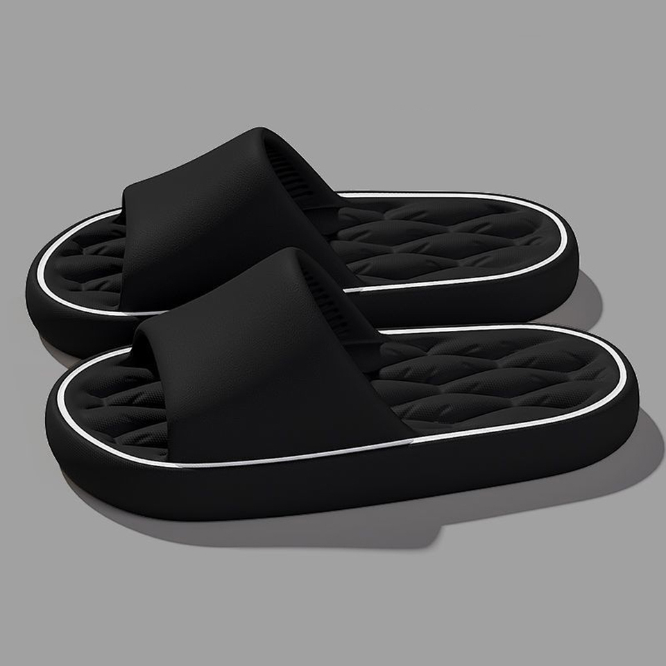 BASATU Fashion Summer Cartoon Home Shoes Non-slip Soft Slides Lithe Comfort Sandals Men Women Couple Slippers Trendy Slippers