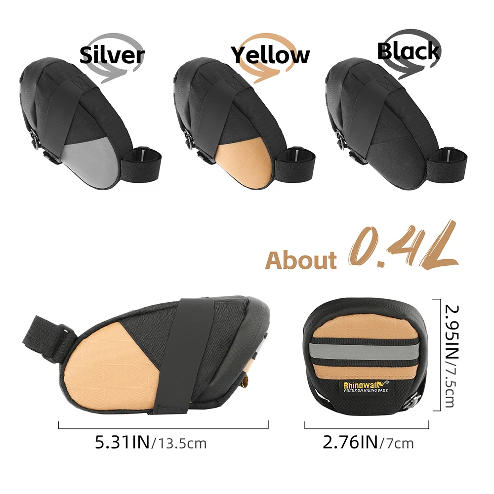 Compact Rhinowalk Bicycle Saddle Pouch