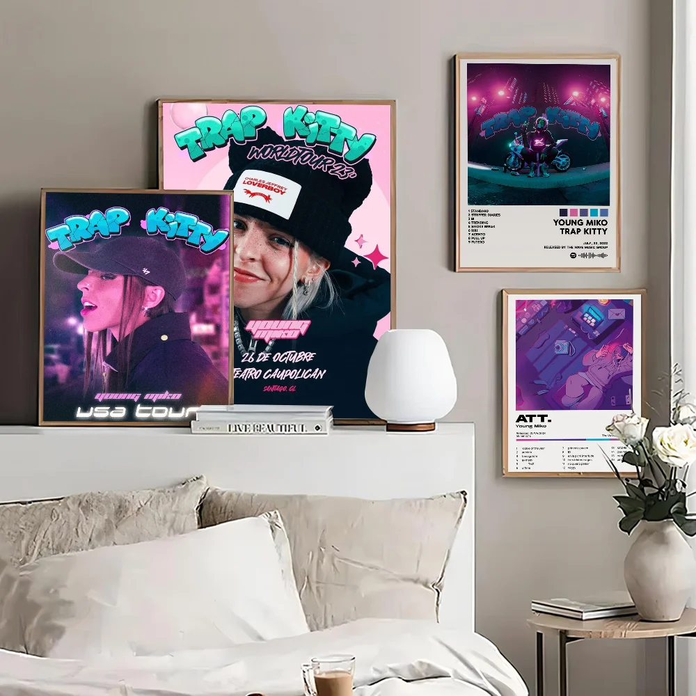 

Singer Young Miko Poster Self-adhesive Art Poster Whitepaper Prints Posters Artwork Aesthetic Art Wall Painting