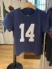 American Vintage 14 Print Navy T-shirts Summer Round Neck Short Sleeve Cotton Cropped Tees Streetwear Casual Basic Pullovers Top 5