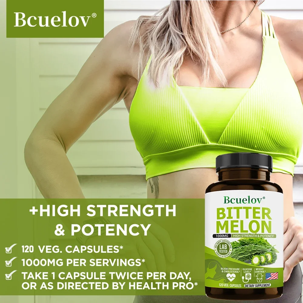 Bitter Melon Extract Capsules-Helps with blood sugar, blood lipids, cardiovascular protection, digestion, liver detoxification
