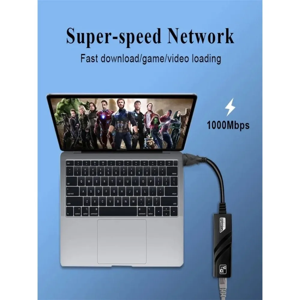 1000Mbps USB 3.0 - RJ45 네트워크 타입 C - RJ45 이더넷 랜 어댑터 (윈도우 7, 8, 10, XP, 맥, PC, 노트북용) 무료 드라이버 (윈도우 10/11)