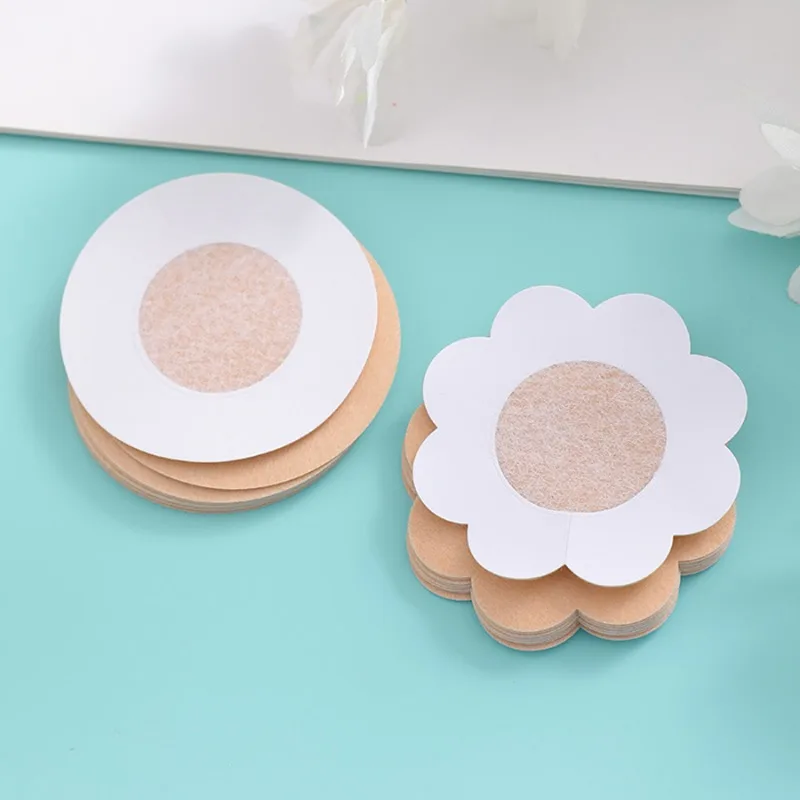 50Pcs Cloth Nipple Cover Teat Hide Women Nipple Pasties Breast Petals Invisible Bra Padding Chest Sticker Patch Covers silicone nipple cover disposable nipple cover breast nipple covers breast sticker