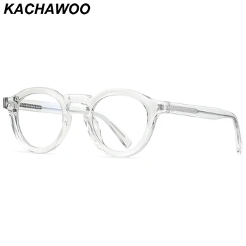 Kachawoo retro glasses tr90 acetate men black transparent grey optical glasses frame for women Korean style unisex eyewear hot
