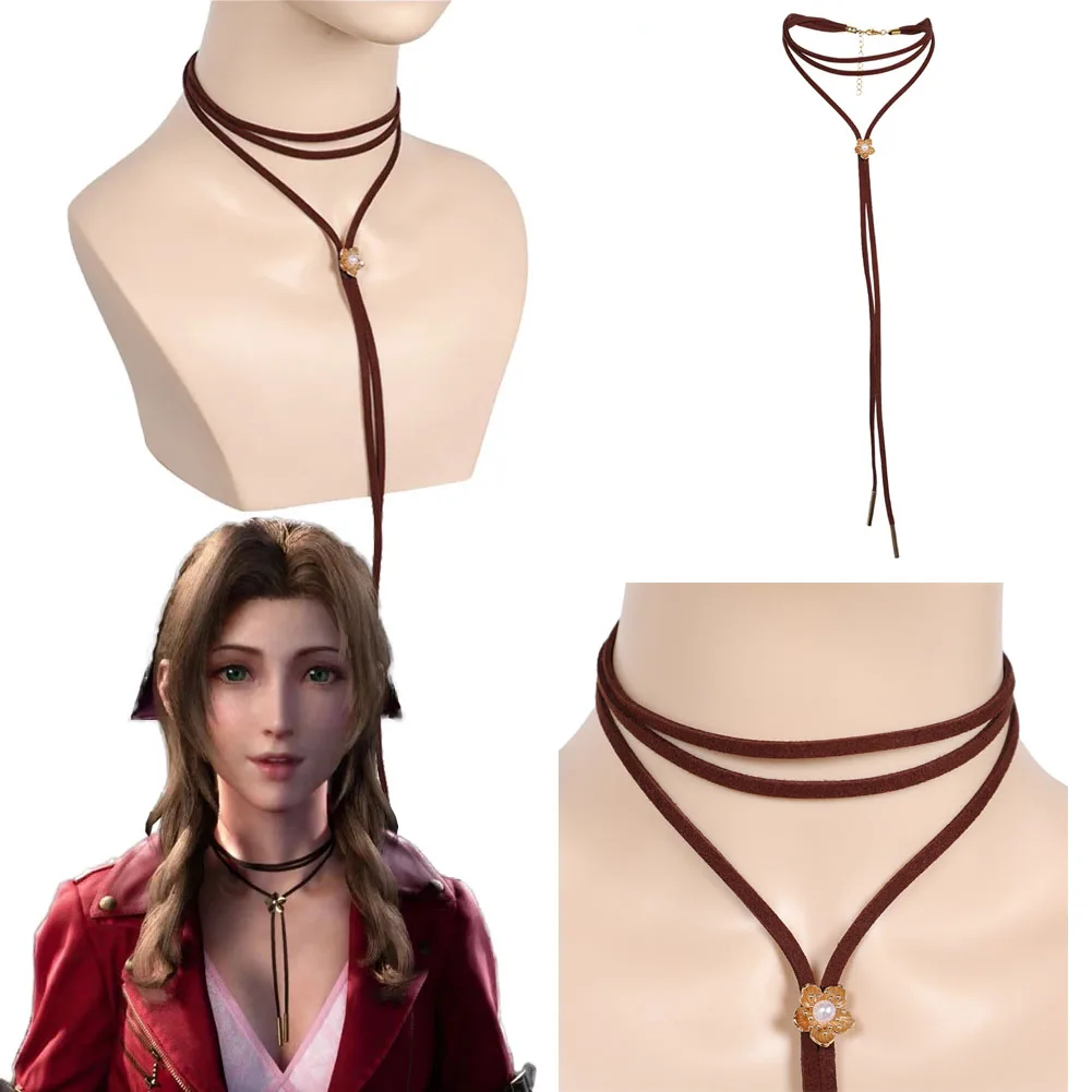Aerith Gainsborough 코스프레 파이널 판타지 VII 코스튬 재킷, 원피스 의상, 여성용 할로윈 파티, 역할 놀이 옷