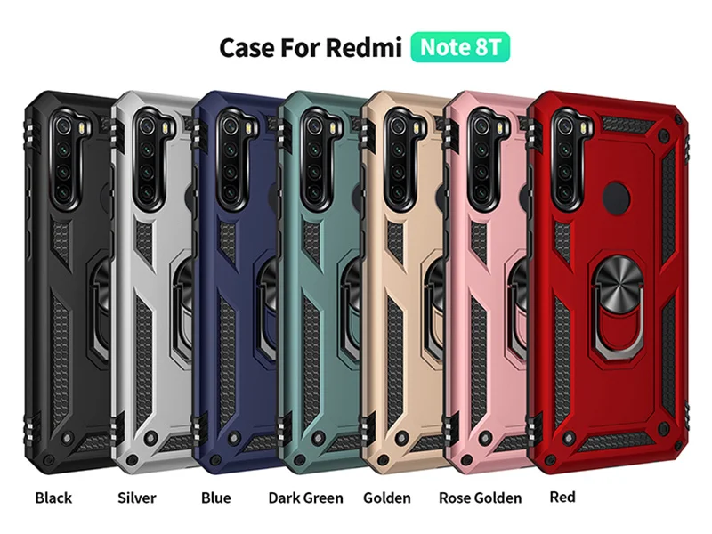 For Xiaomi Redmi Note 8T 7 8 Pro Case Luxury Armor Shockproof Phone Case For Redmi 7 8 7A 8A Car Magnetic Ring Holder Back Cover S98d112f75c784cc2ad4552843556732cv