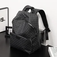 Fashionable New Men's Backpack Trendy Brand Large Capacity Male Bag Lightweight Business Laptop Plaid Backpack 2