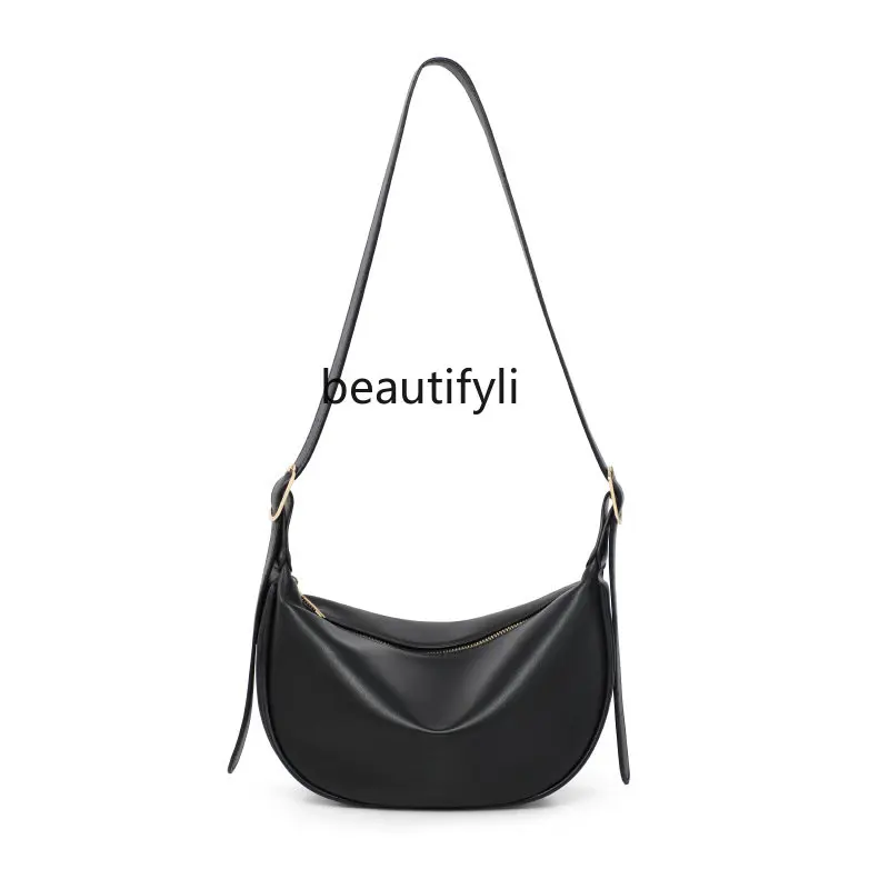 

yj Underarm Bag Women's Bag Genuine Leather Bag Crossbody Bag Autumn and Winter Large Capacity Commuter Shoulder Bag