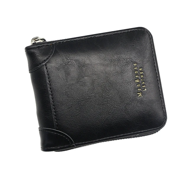 PU Men's Wallet Retro Woven Pattern Leather Men's Short Wallet