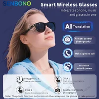 SENBONO E13 AI Translation Smart Glassess Glasses Bluetooth Call Camera Control Headphones Sunglasses for Sports Driving Cycling - Image 2