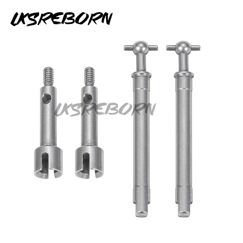 

Racing Stainless Steel Front Rear Axle CVD Drive Shaft Set for Axial SCX24 1/24 AXI90081 RC Crawler Car Upgrade Parts