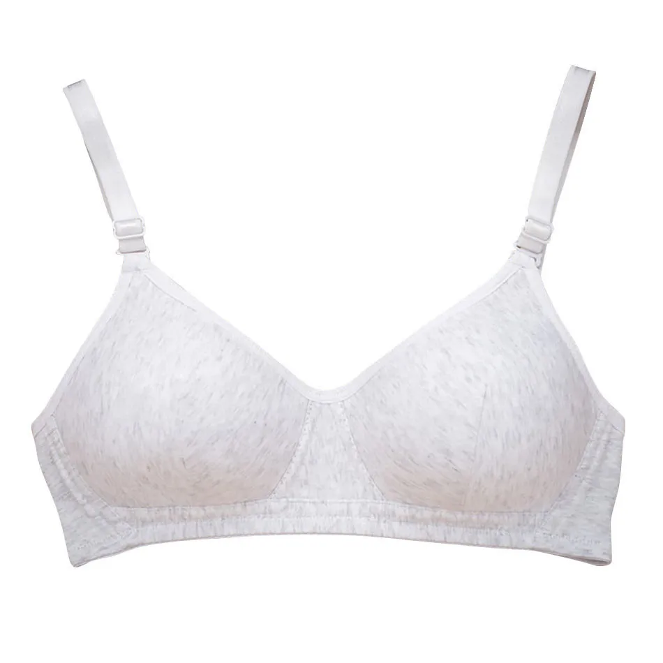 Girl Developmental Underwear Wireless Detachable Shoulder Strap Teens Bra Soft and Comfortable Solid Color Bralette Training Bra