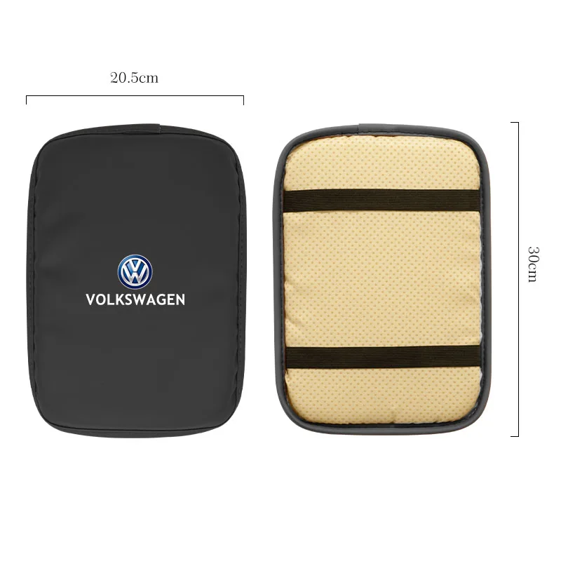 Car Leather Armrest Pad Memory Foam Arm Rest Cushion For Volkswagen Jetta Golf Passat Polo Tiguan Touareg Sharan Magotan Amarok