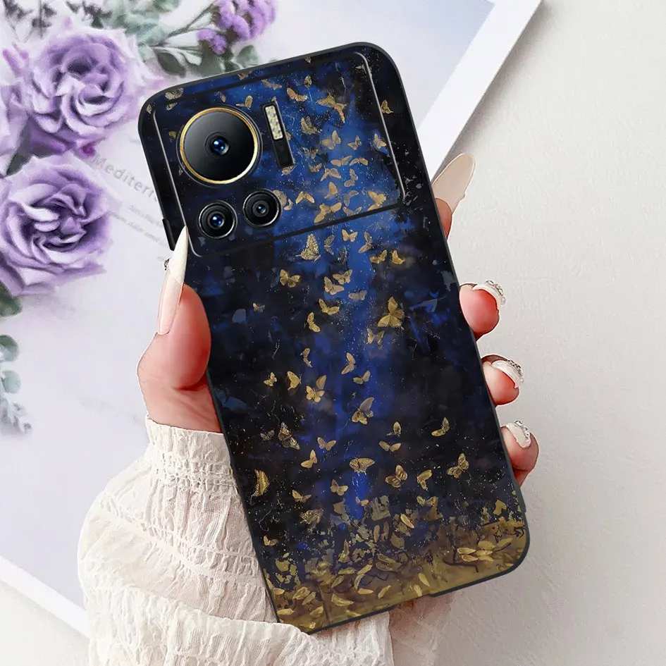 Stylish Flower Butterfly Soft Silicone Phone Case Cover
