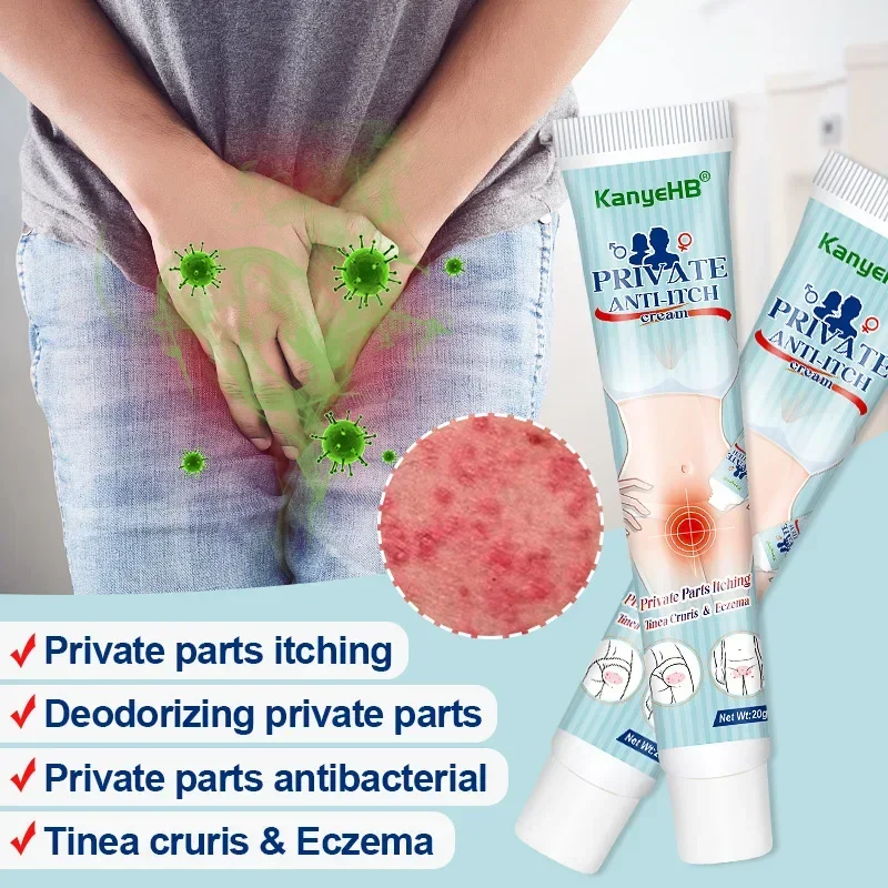 Private Part thigh Anti Itch Cream Unisex Intimate Area Antibacterial Vagina Odor Removal Fungi for Men Women Deodorant Ointment