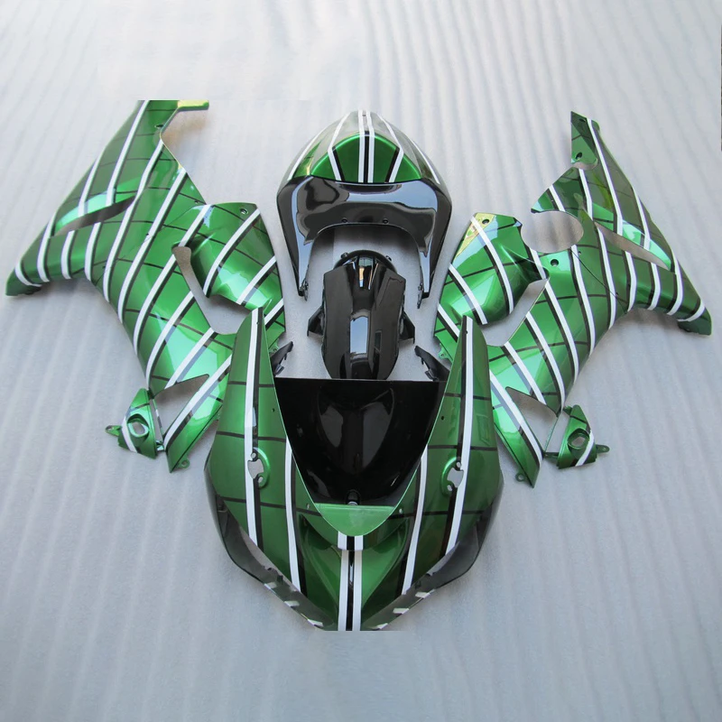 Kit de carenagem de motocicleta de alta qualidade, para kawasaki ninja 2005, 2006, zx6r, zx 636, 05, 06, body verde escuro 1