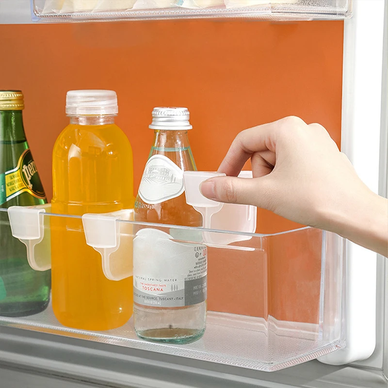 Refrigerator Storage Divider Refrigerator Storage Partition Board Retractable Plastic Divider Storage Splint 10/20pcs Kitchen Bottle Can Shelf Organizer