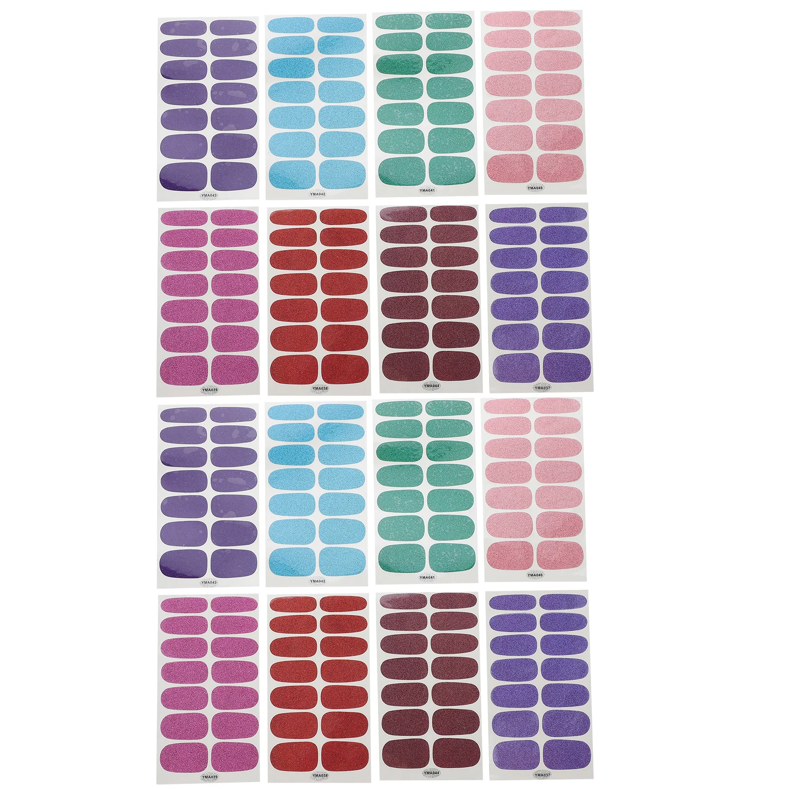 

16 Sheets Nail Stickers Adhesive Applique Polish Strips Manicure Full Cover