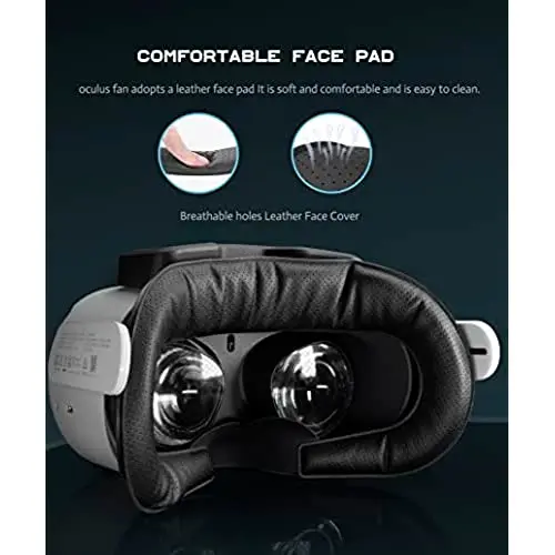 Active Air Circulation for Oculus Quest 2 VR Headset Cooling Fan Relieve Lens Fogging Cover for Oculus Quest 2 VR Accessories