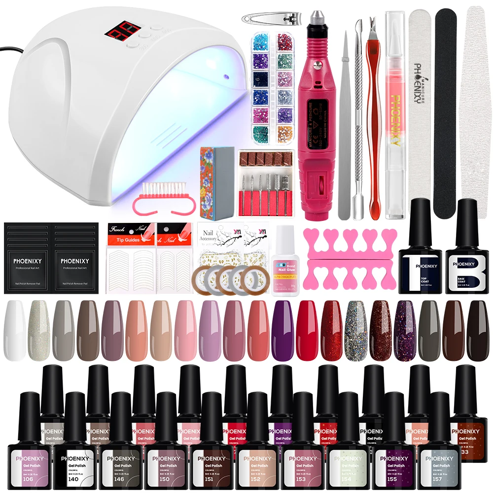 Complete Gel Nail Polish Set For Manicure Poly Nail Gel Semi Permanent