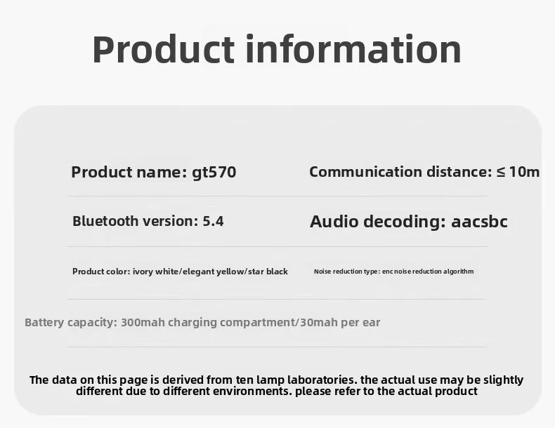 Mini Wireless Bluetooth Headphones with Noise Reduction and Long Battery Life -