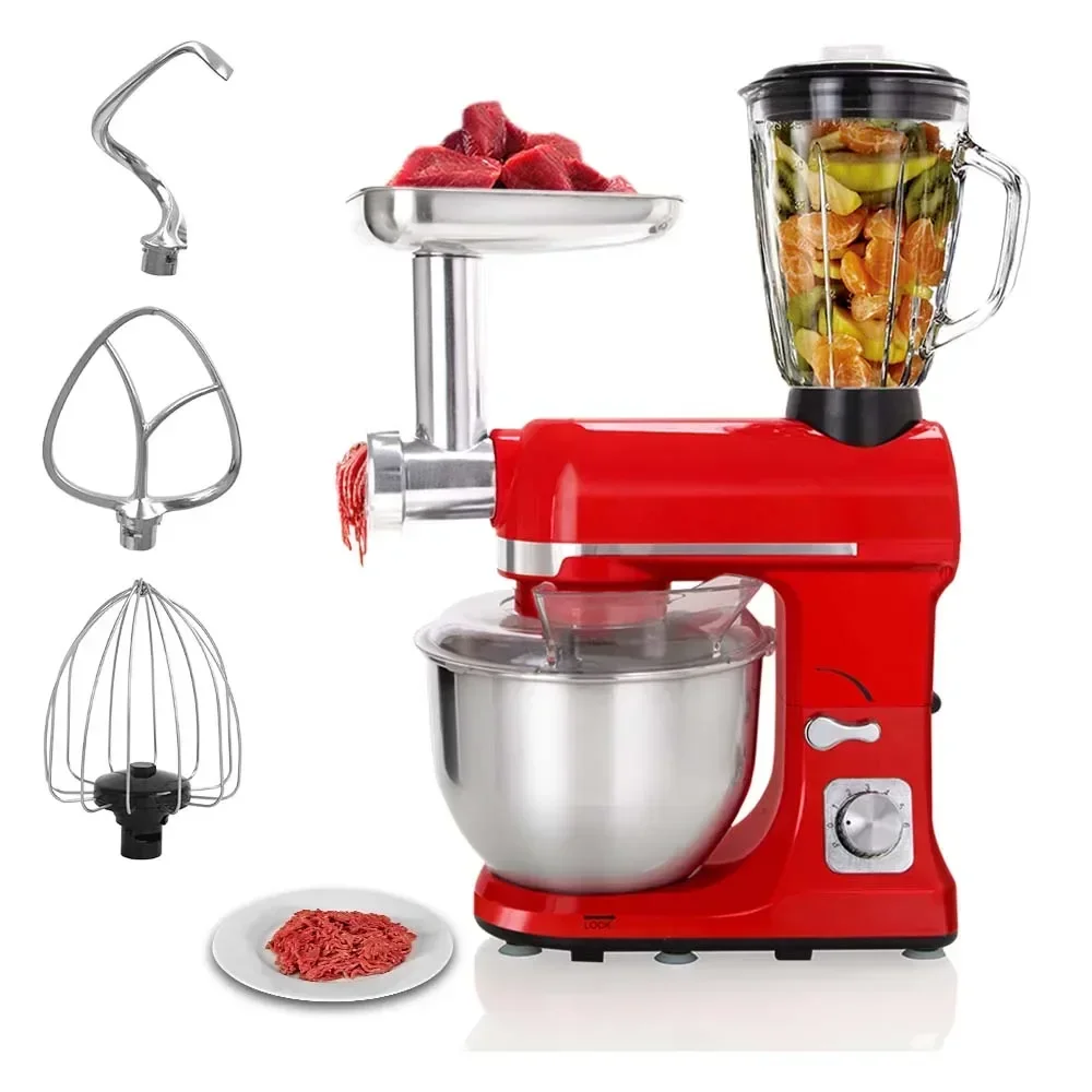Multifunctional Home Kitchen 5L Electric Food Blender 120v 6 Gears with Juice Cup Meat Grinder Vertical Food Mixer 2
