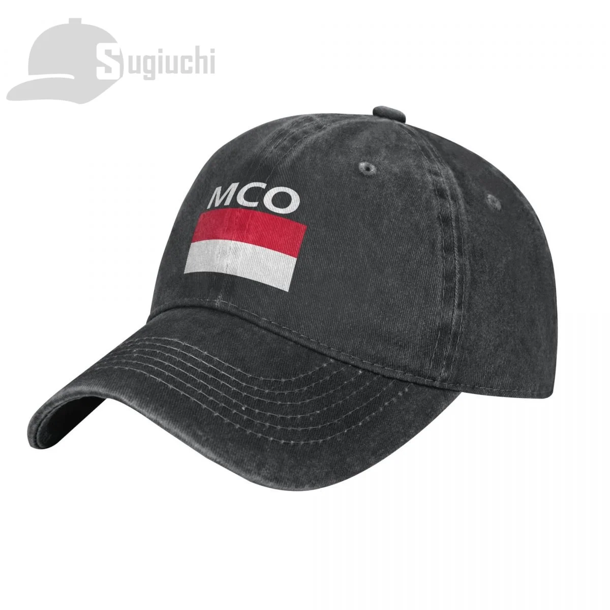 

Monaco Flag With Letter Washed Cotton Cap Gorras Snapback Caps Baseball Dad Outdoors Travel Sun Hats Casquette