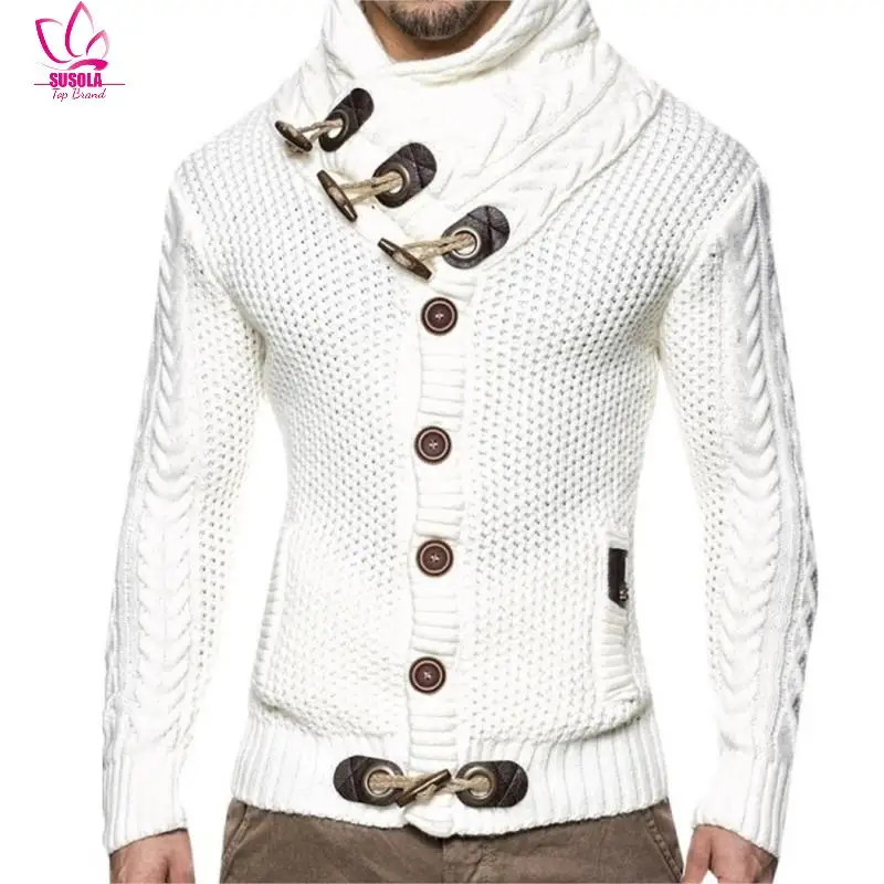 

SUSOLA Autumn Winter Trend Casual Cardigan Sweater Coat Men Loose Fit 100 %Terylene Warm Knitting Clothes Sweater Coats Men 4xl