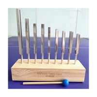 9PCS Tuning Fork Set,Tuning Forks Chakra for Healing Meditation Yoga Relaxation Instrument with Wooden Stand 2