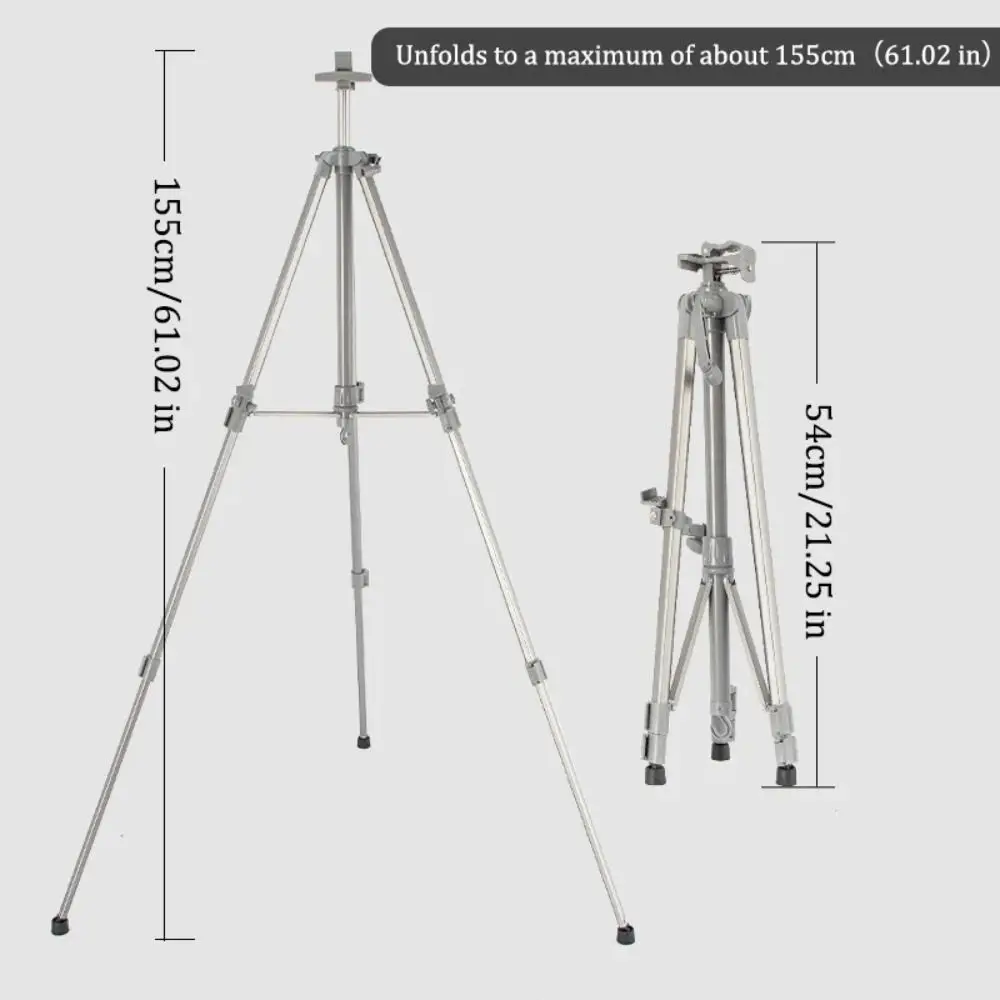 Painting & Sketch Colored Aluminium Easel Telescopic Height Durable Tripod Display Shelf Adjustable Painting Easel Shelf