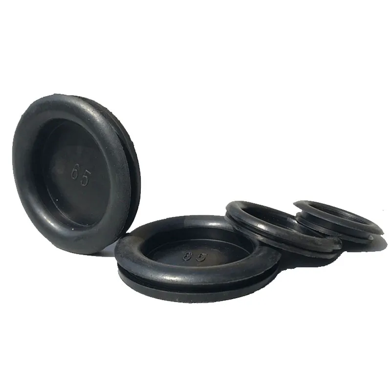 Rubber Grommet Black Single Sided Blanking Blind Rubber Wiring Grommets Hole Plug Electrical Wire Gasket Hole Dia14mm-150mm