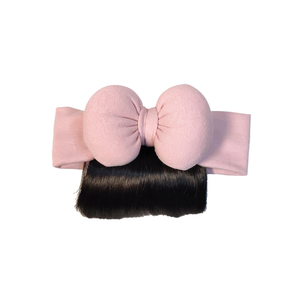 Schöne Baby-Bowknot-Pony-Perücken, Haarbänder, Haarschmuck für Mädchen, modische Haarteil-Kopfbedeckung für Neugeborene – Detail 5