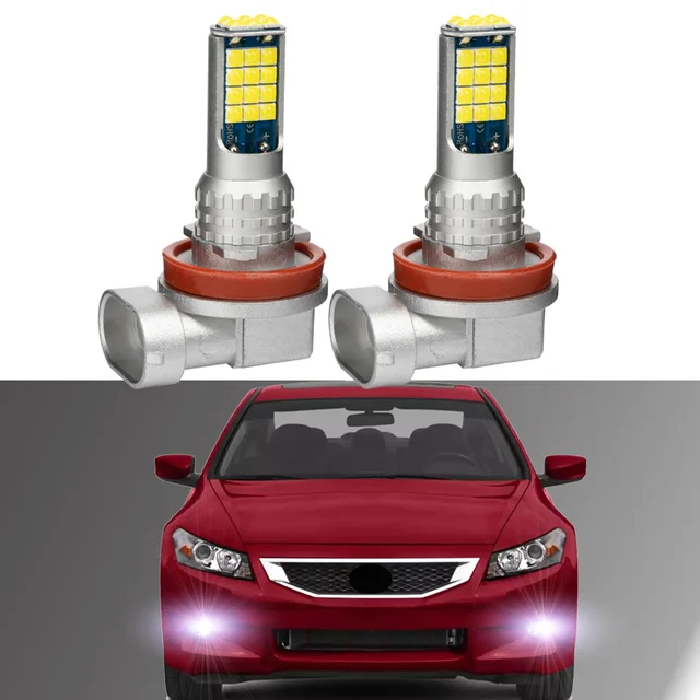 2Pcs LED Fog Lamp Bulbs For Honda Accord 2006 2007 2008 2009 2010 2011 2012 2013 2014 2015 Front Fog Light - - Racext 1