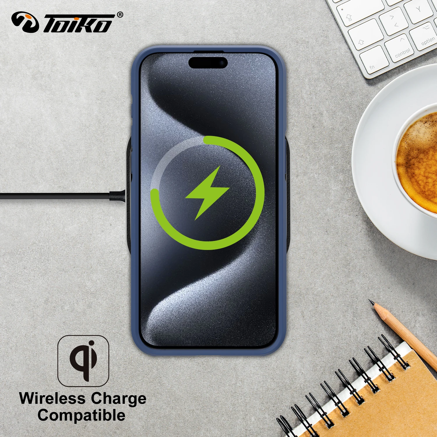 TOIKO Titan Magnetic Kickstand Case for iPhone 15 Pro Max 15 Plus Magsafe Wireless Charge Back Cover Shockproof Protection Armor