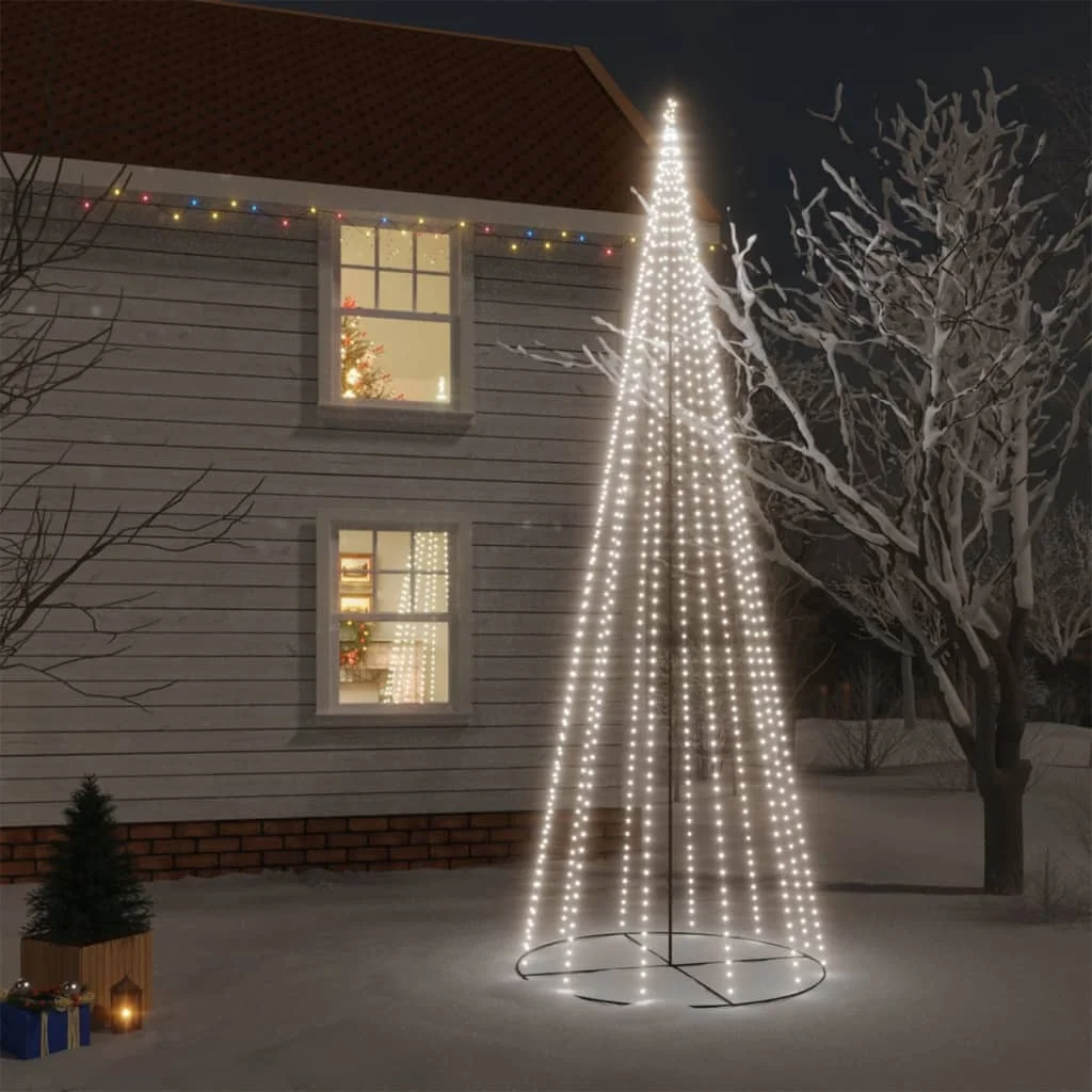 Cono Albero Di Natale 732 Led Bianco Freddo 160X500 Cm