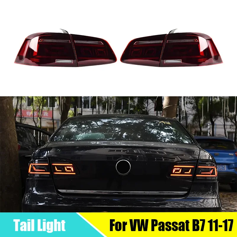 

LED Taillights For VW Passat B7 EU 2011-2017 Rear Fog Lamp Turn Signal Light Reverse Brake TailLight Assembly