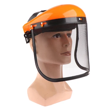 Cappello da casco di sicurezza per decespugliatore da giardino con visiera a rete integrale per decespugliatore di registrazione protezione forestale
