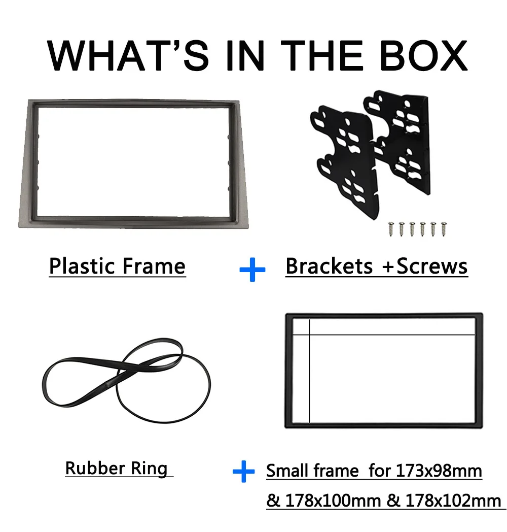 Double 2 Din Radio Frame for Opel Astra Antara Corsa Zafira GMC Fascia Dash Installation Trim Kit Face Plate Bezel Stereo Panel radio installation frame radio installation accessories radio frame auto interior decors radio panel