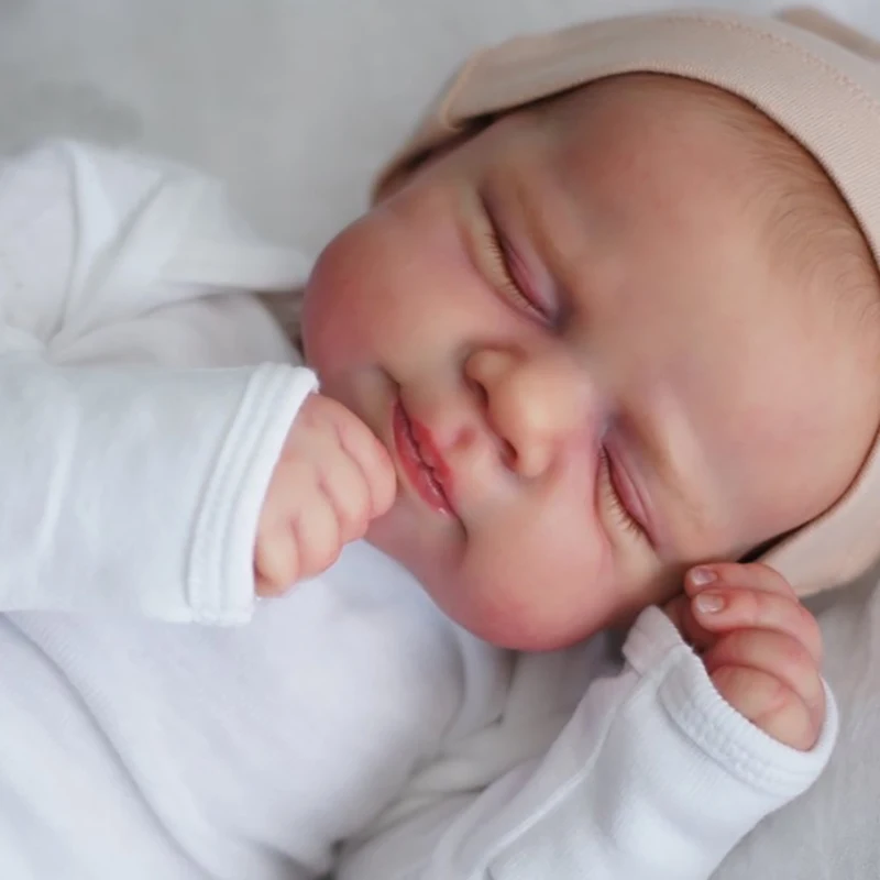 

49cm Baby Reborn Doll Pascale Lifelike Soft Touch Cuddly Baby Multiple Layers Painting 3D Skin with Visible Veins