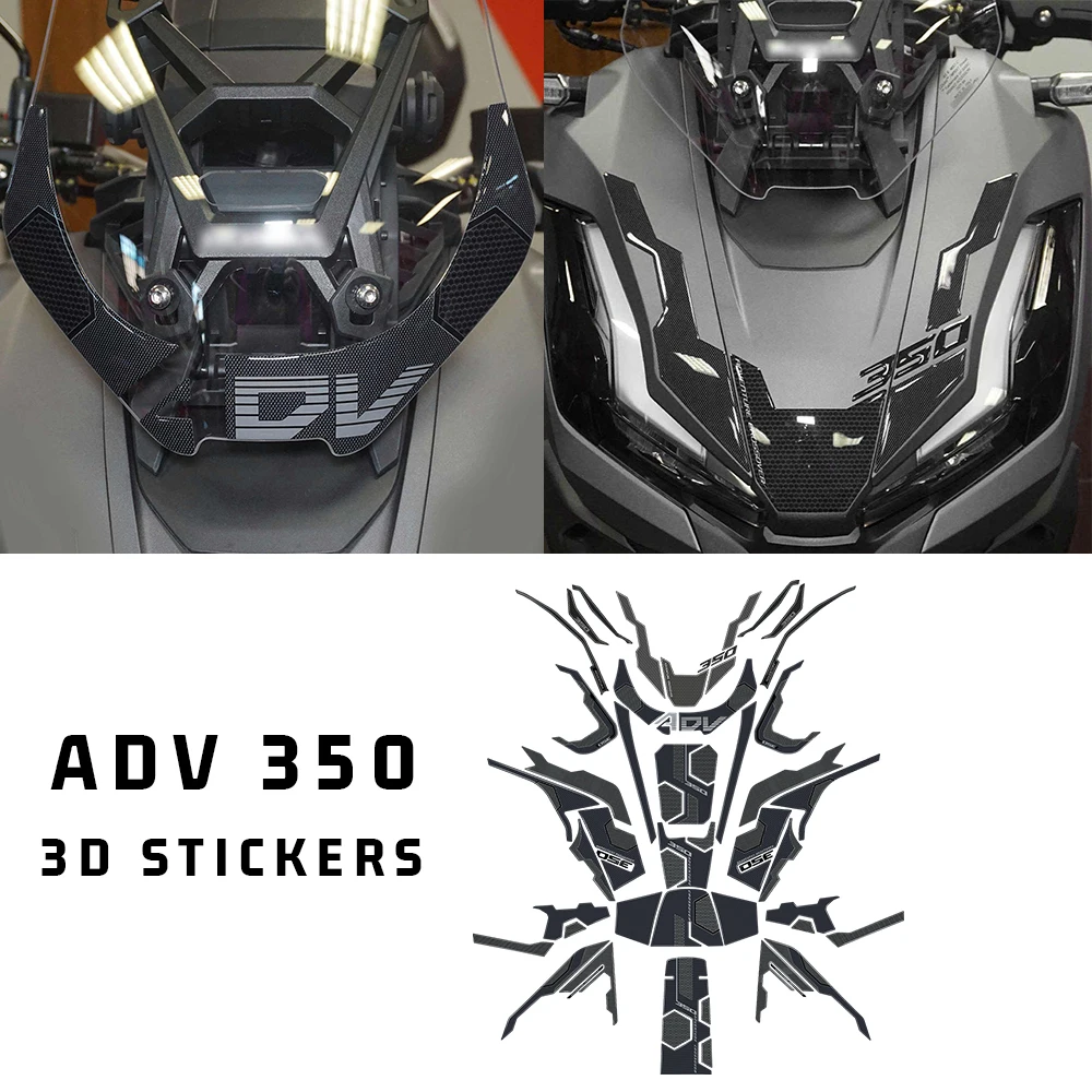For HONDA ADV350 ADV 350 2022 Sticker 3D Tank pad Stickers protection kit Oil Gas Protector Cover Decoration