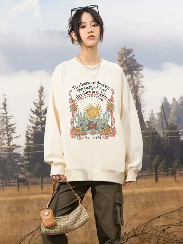 

Женский хлопковый свитшот с длинным рукавом, с принтом