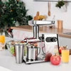 220V 200W Fruit Vegetable Juicer Machine Orange Celery Ginger Low Speed Juice Extractor Stainless Steel Cold Press Juicer Machin 4