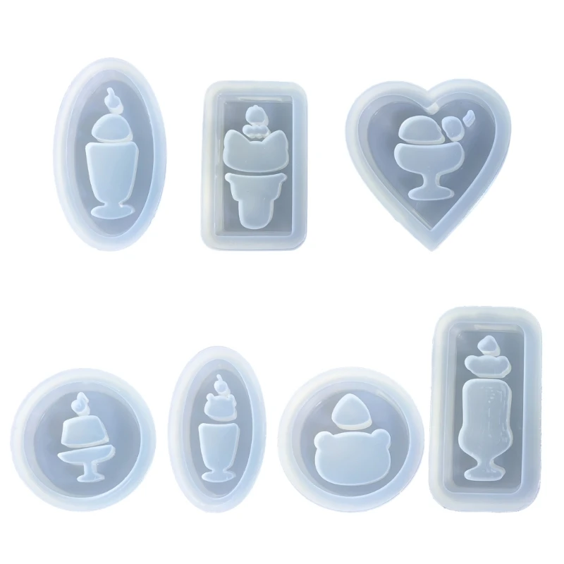 

Ice Cream Silicone Mold Crystal Epoxy Resin Mold Jewelry Ornament Handmade Craft Making Supplies DIY Decors Dropship