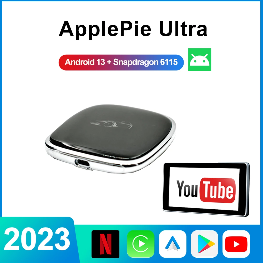 ApplePie Ultra Android 13 Carplay Ai Box 8+128G Smartbox 662