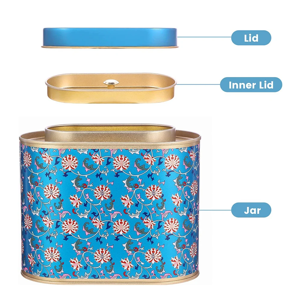 Large Tea Tins for Loose Tea Coffee Candy