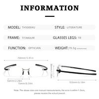 TAG Hezekiah Титановая оправа для очков Мужская брендовая дизайнерская квадратная оправа для очков без оправы Женские безрамочные сверхлегкие очки TH50004 — изображение 6